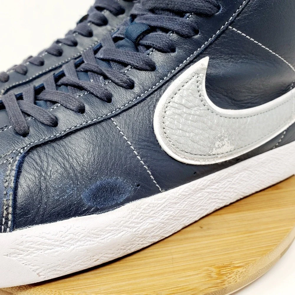 Nike‎ Blazer Mid Shoes Mens 11 Mason Silva Dark Blue Lace Up Sneakers